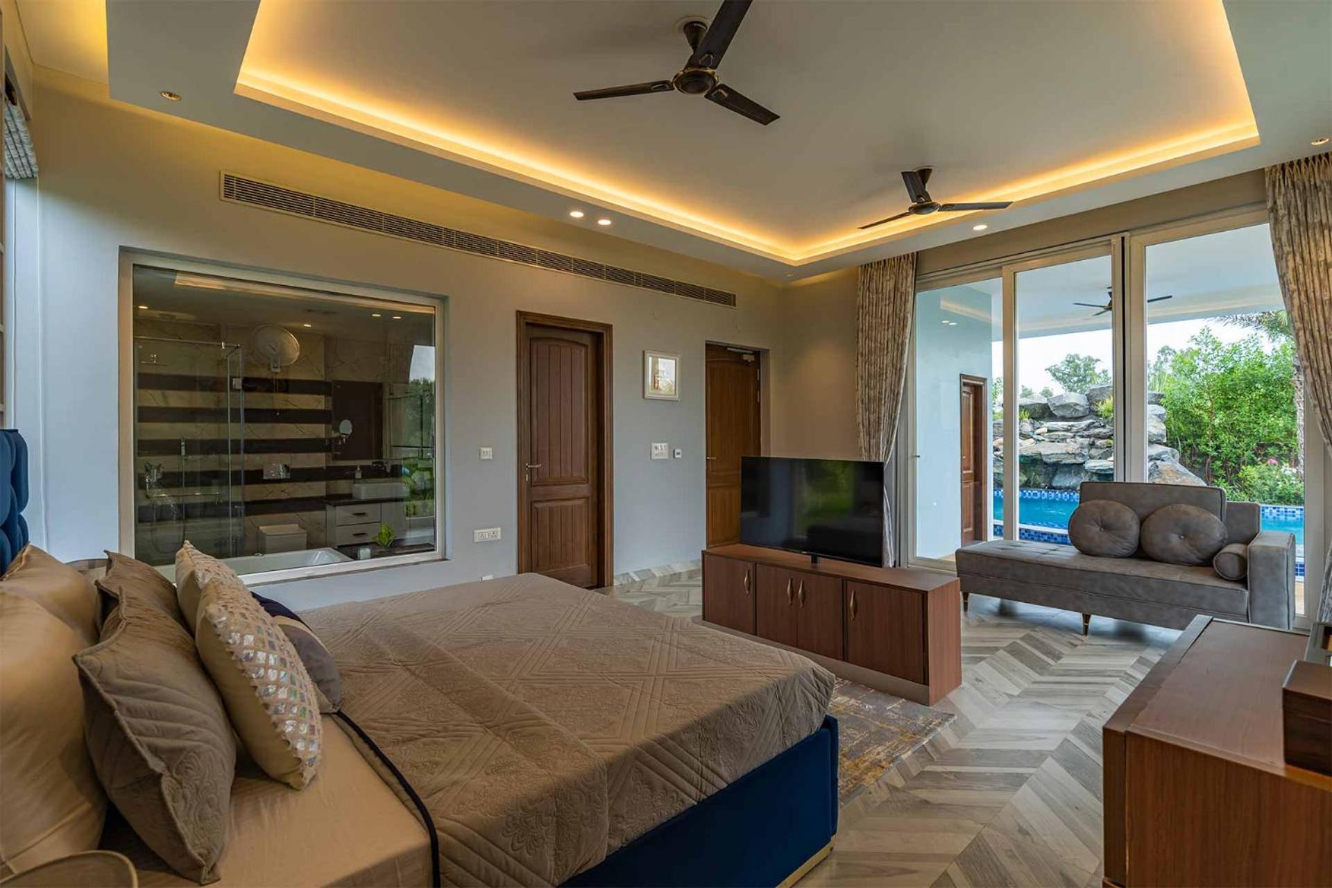 Stayvista At Serenity Farms With Pool, Lawn, Bonfire & Bbq Sohna 外观 照片